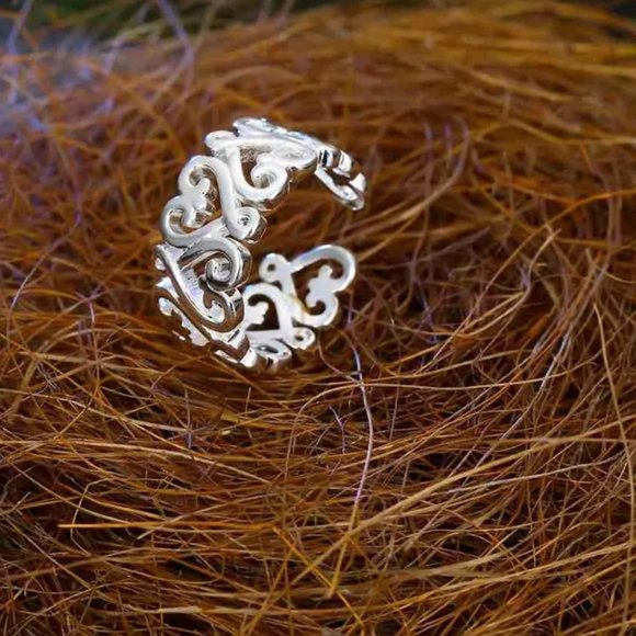 💎Cute Retro Ring Minimalist Adjustable Ring 925 Sterling Silver - Picture 4 of 6